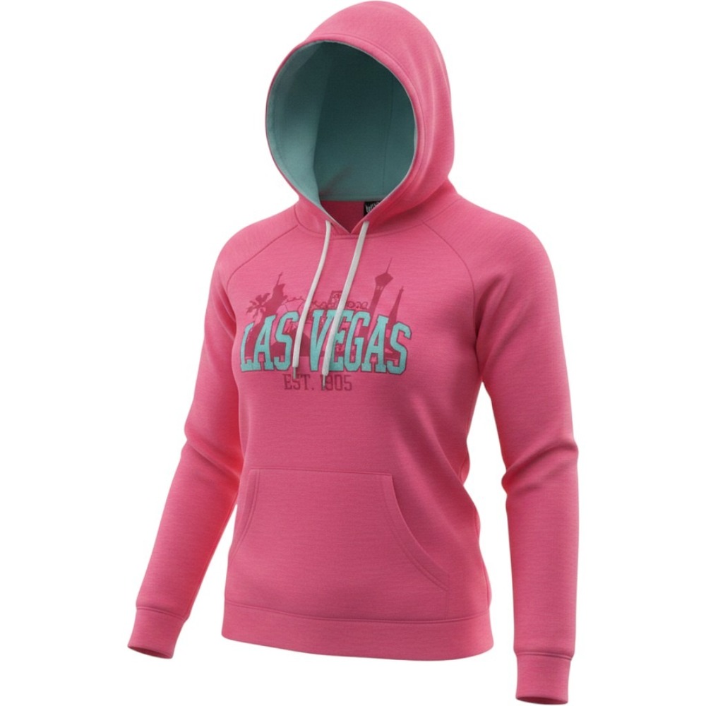 Wear Code Las Vegas Pink Heathered Graphic Hoodie Sweatshirt Womens Medium